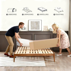 gunugu 12 inch King Hybrid Mattress in a Box, Cooling Gel Memory Foam Mattress with Individually Wrapped Pocket Coils, Medium Firm
